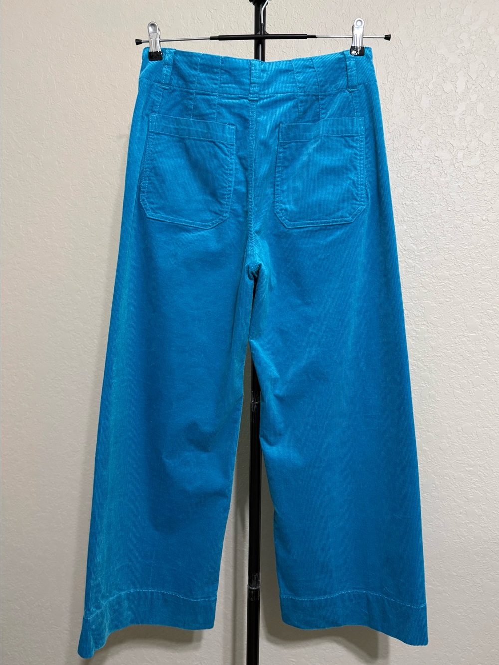 SALE Anthropologie Maeve Colette Cropped Wide Leg Corduroy Pants Turquoise 29 - Picture 6 of 10